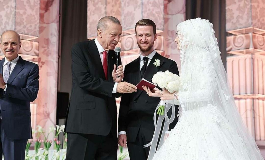 Præsident Recep Tayyip Erdoğan var bryllupsvidne til sin nevø!