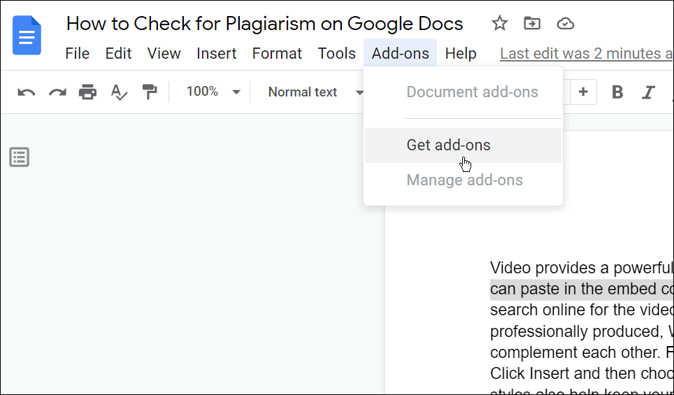 Tjek for plagiat på google sheets