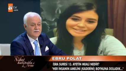 Ebru Polat er tilsluttet programmet Nihat Hatipoğlu