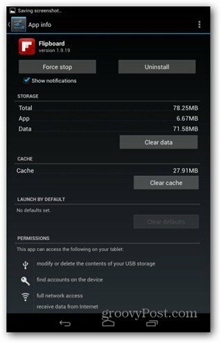 Nexus 7-app afinstallation