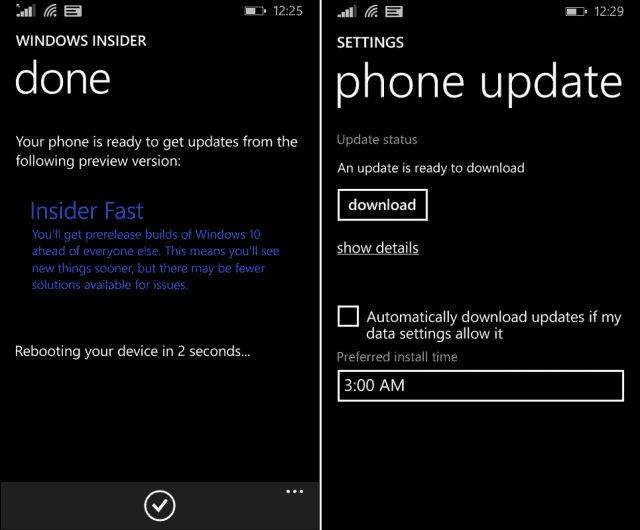 Windows Phone-opdatering