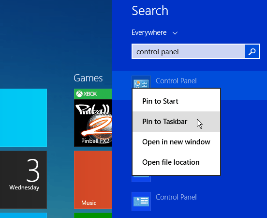 Windows 8.1-søgning