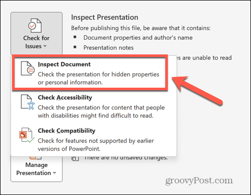 powerpoint inspektionsdokument