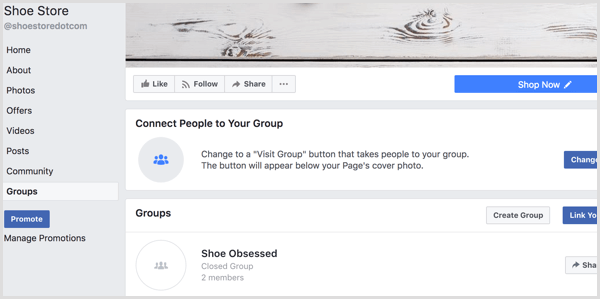 Fanen Facebook tilføj grupper