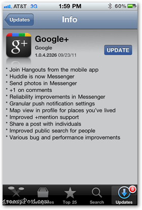 Google+ App-opdatering til iPhone og andre iOS-enheder