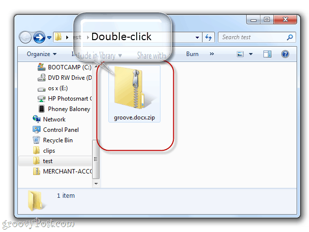 åbning af en docx-fil som en mappe