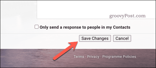 Gemmer ændringer af indstillinger i Gmail