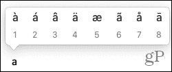Tastaturgenveje til Word på Mac Accent Marks
