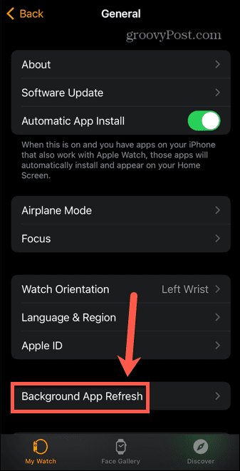 app opdatering af apple watch baggrund