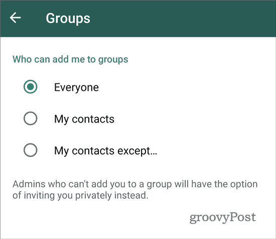 WhatsApp holder op med at tilføje alle til grupper (2)