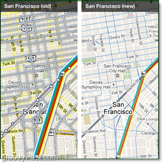google transit kort sammenligning