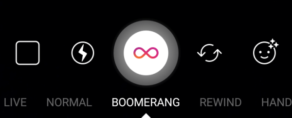 Brug Boomerang vil gøre en række fotos til en looping-video.