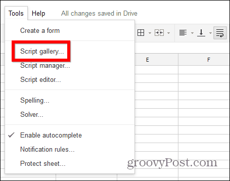 Gmail Meter installere scriptmanager