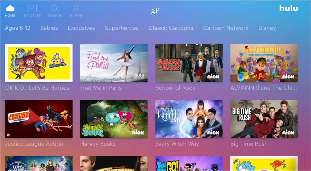 Hulu Børneprofil Apple TV