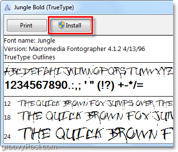 installation af en gratis skrifttype i windows 7