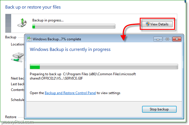 Windows 7 Backup - sikkerhedskopien kan tage nogen tid