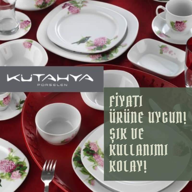 Hvordan man køber Bim Kütahya Seramik 68 stykke dobbelt dekor firkantet porcelæn?