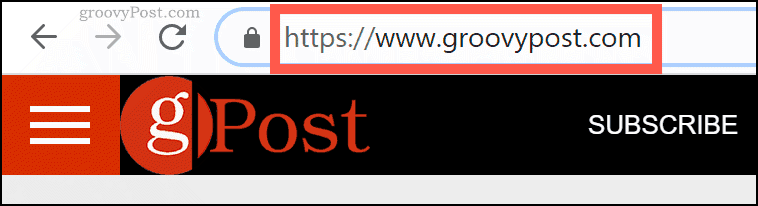 GroovyPost.com-domænenavnet i Chrome URL-bar