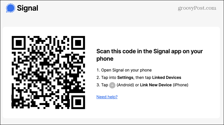 signal qr-kode