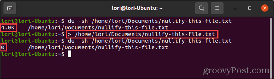 Omdiriger til null i Linux