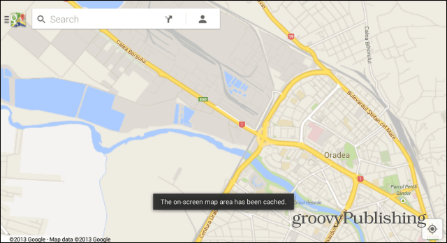 Google Maps Android-kort gemt til offline brug