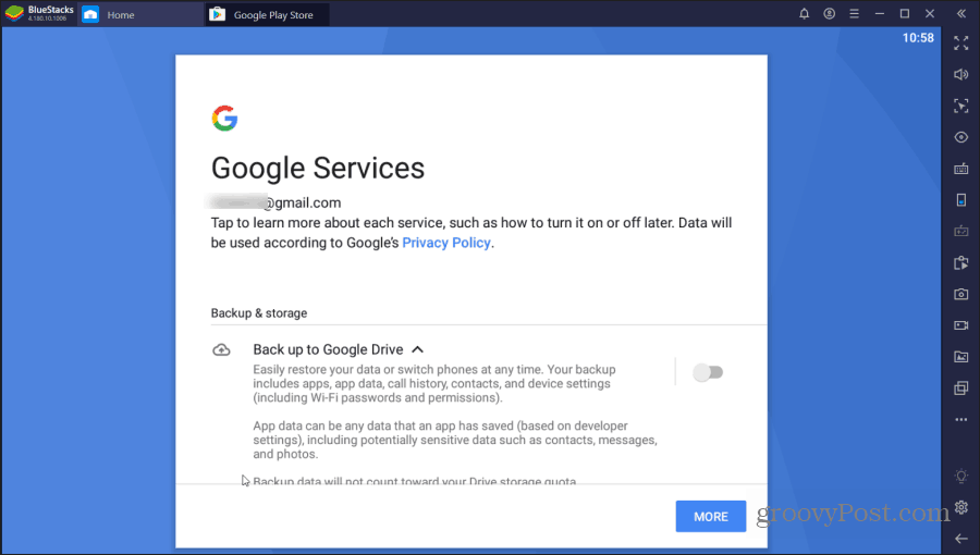 bluestacks google-tjenester