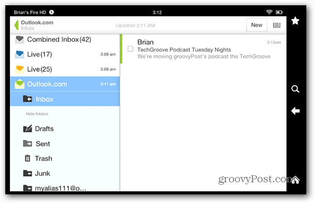 Sådan konfigureres e-mail på Kindle Fire HD