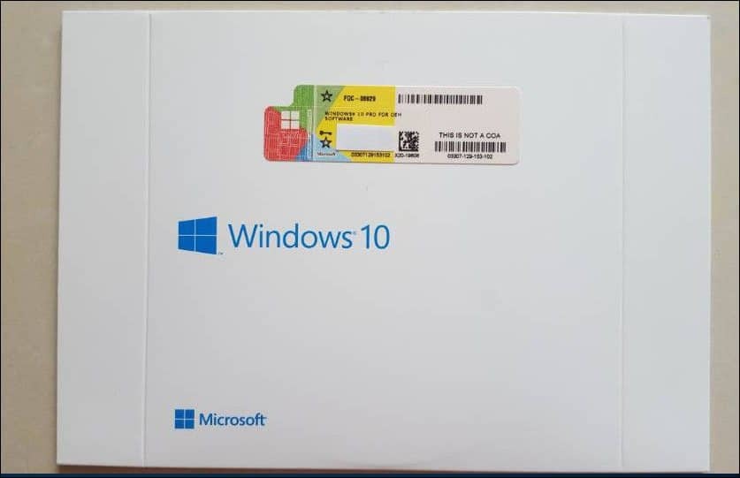OEM System Builder Windows 10 produktnøgle