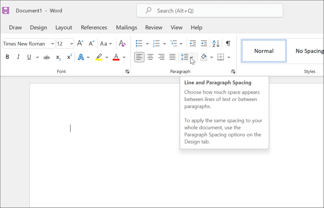 mellemrumsformat apa-stil i Microsoft Word