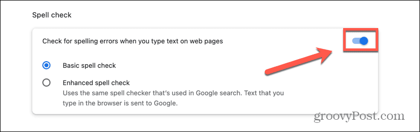 Du skal muligvis deaktivere indbygget stavekontrol i Chrome, hvis Google Docs stavekontrol ikke fungerer