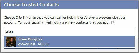 facebook tilføj betroede kontakter