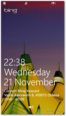 Windows Phone 8 Lås skærm hurtig status