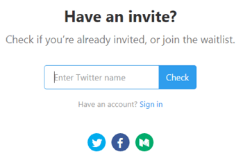 Indtast dit Twitter-håndtag for at se, om du er inviteret til Refind desktop beta.