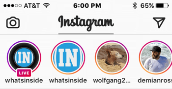 Når du er live på Instagram, vil dine tilhængere se det 