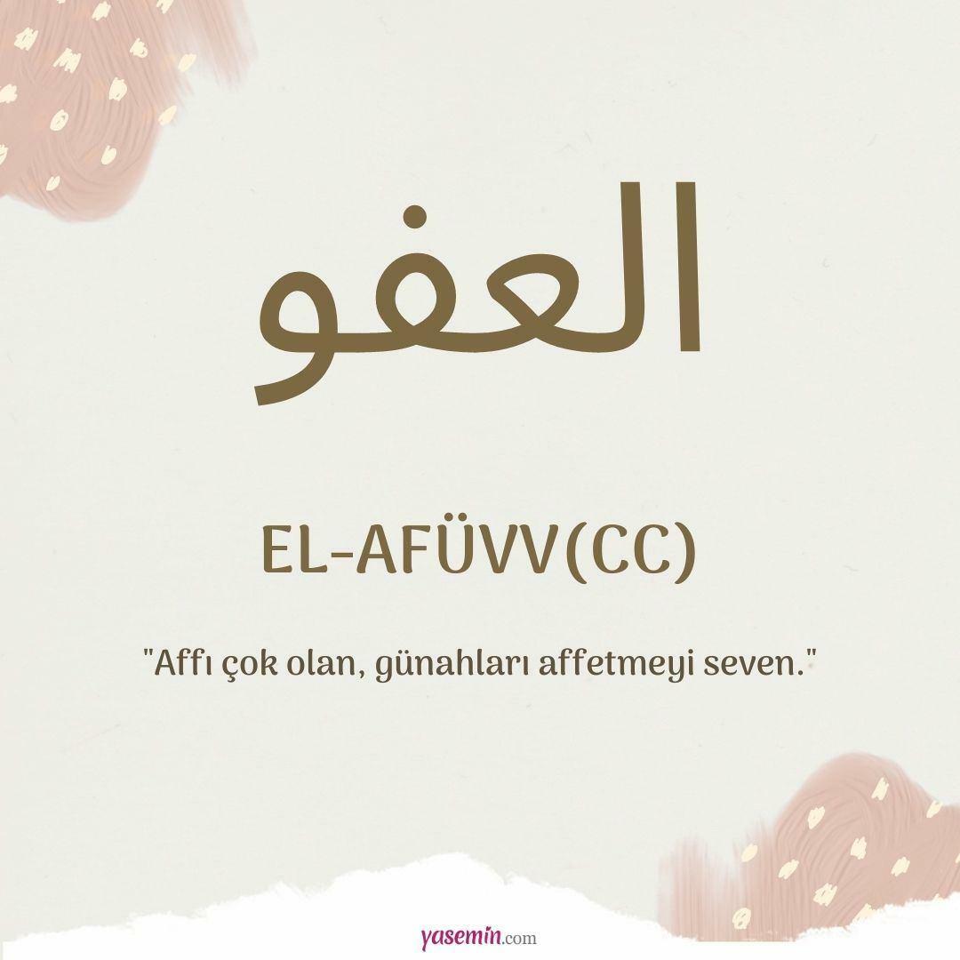 Hvad betyder al-Afuw (c.c)?