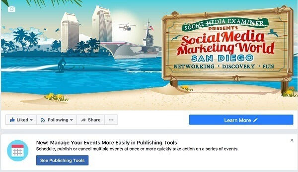 Facebook gør det lettere at administrere Facebook-begivenheder fra en side inden for Publishing Tools.
