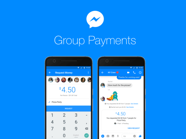 Facebook-brugere kan nu sende eller modtage penge mellem grupper af mennesker på Messenger.