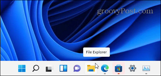 File Explorer-ikonets proceslinje