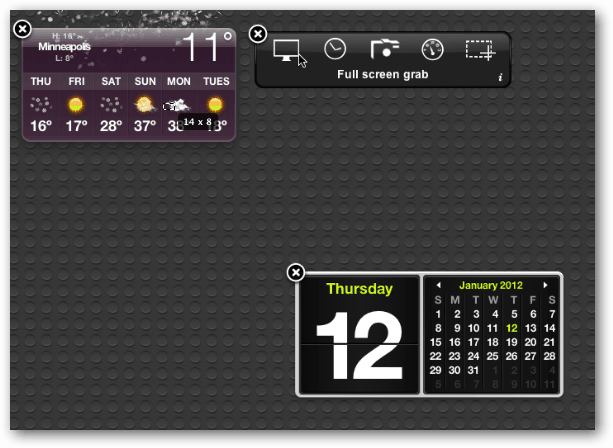 Dashboard-kalender OS X