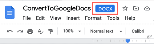 Word -fil i Google Docs