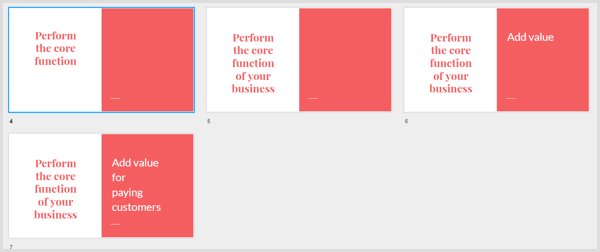 Google Slides opretter animation