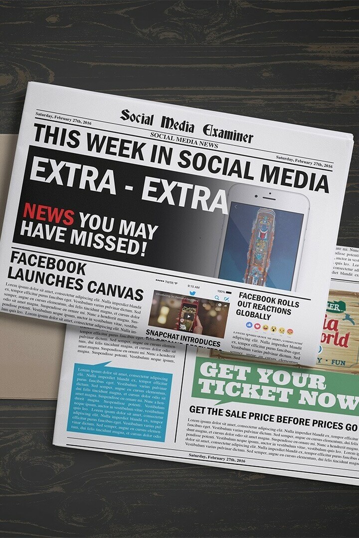 Facebook lancerer lærred: Denne uge i sociale medier: Social Media Examiner