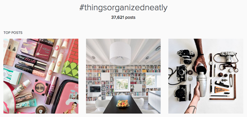 tingorganiseret pænt hashtag billeder på instagram