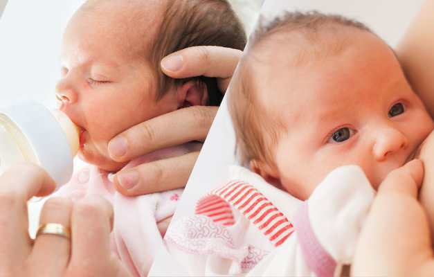 Nyfødt baby ernæring! Brug af en flaske i en nyfødt baby