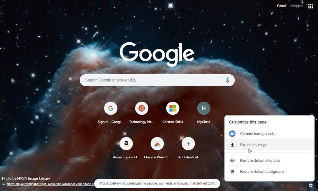 Tilpas ny faneside Google Chrome