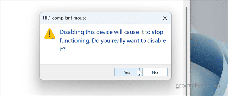 Deaktiver touchpad'en på Windows 11