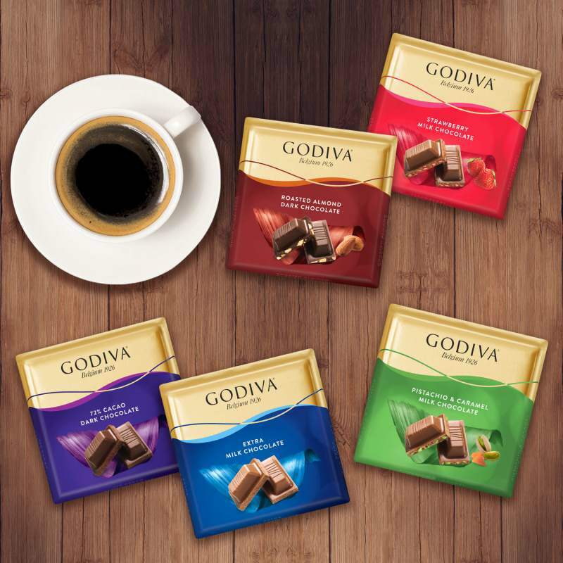 Nye "Square Chocolates" af Godiva