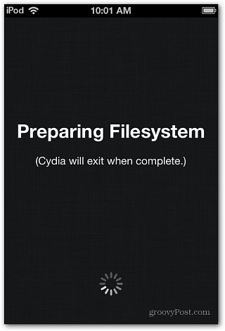 Cydia-forberedelse af filsystem