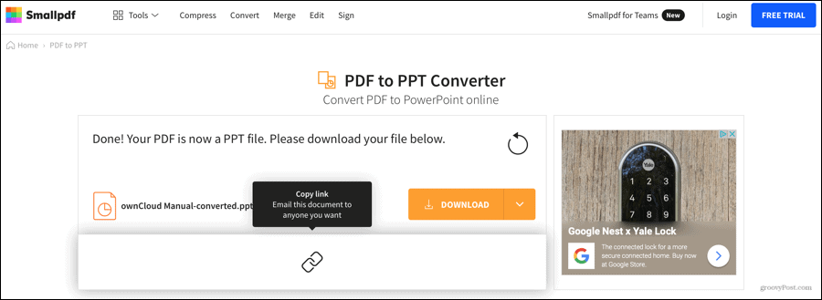 Smallpdf Konverteret PDF til PowerPoint