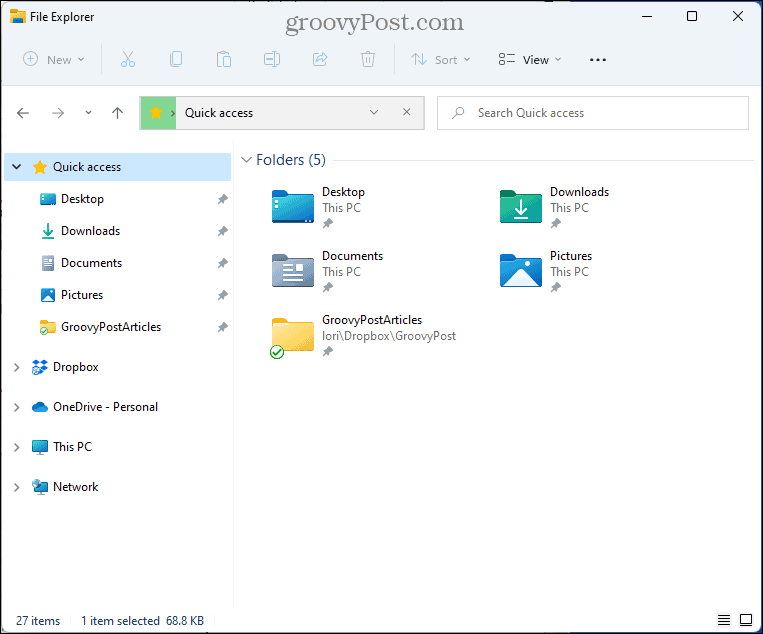 Ingen nyligt brugte filer, der vises i File Explorer